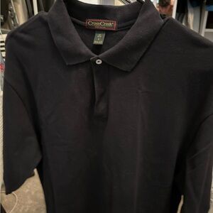 cross creek polo shirt Vintage USA Men’s Large 100% Cotton Black